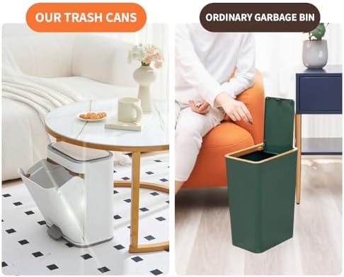WanWanKa gold step pedal plastic garbage bin — photo 5