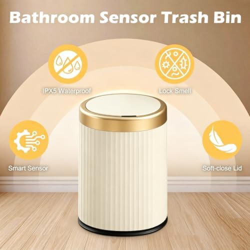 Uralfa automatic touchless sensor bathroom waste bin — photo 3