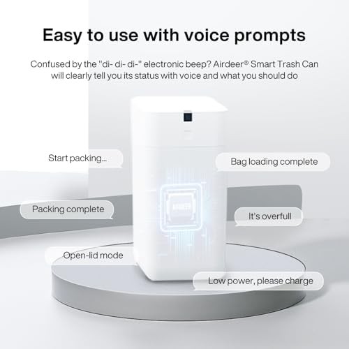White automatic motion sensor trash can — photo 4