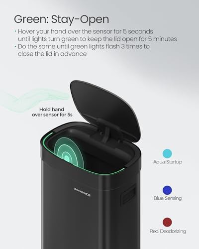 Motion sensor stainless steel 17 2 gallon bin — photo 4