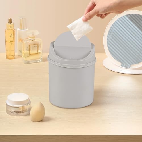Grey Mini Swing Lid Desktop Bin — photo 4