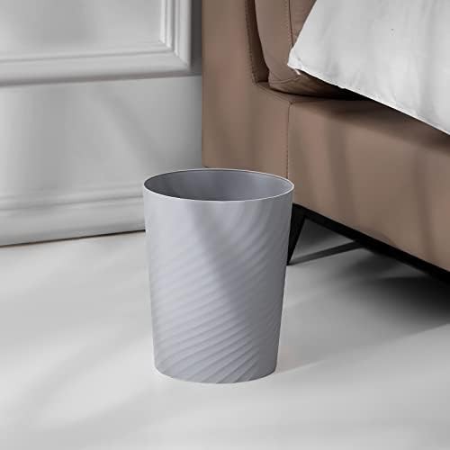 Grey plastic small wastebasket 1.8 gallon — photo 3