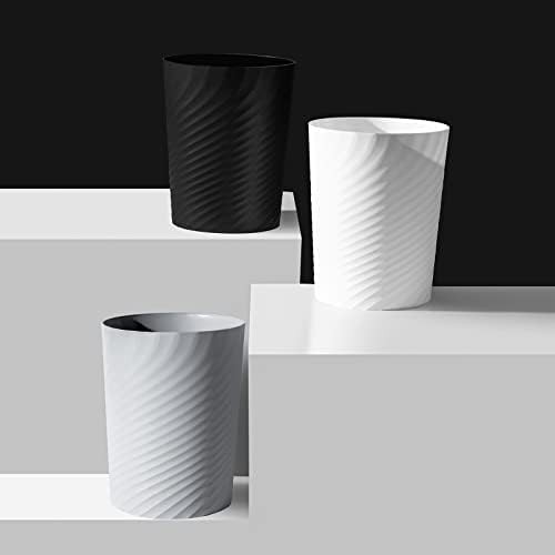 Black plastic small wastebasket 1.8 gallon — photo 4