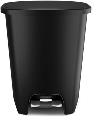 Premium black step pedal 20 gallon bin