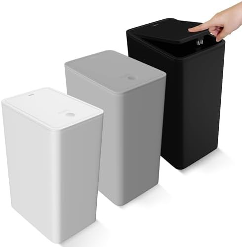 Assorted pop up slim trash bin 3 pack