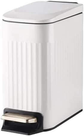 Stainless steel slim step trash can