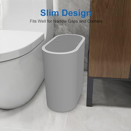 Grey rectangular plastic trash can 4 gallon — photo 3
