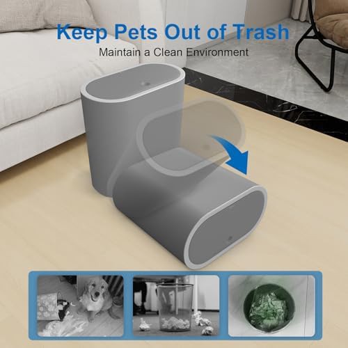 Grey rectangular plastic trash can 4 gallon — photo 4