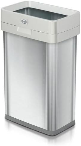 Slim open top stainless steel 50L bin