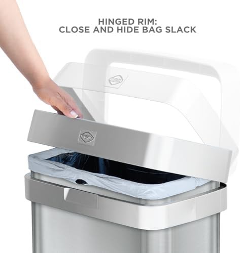 Slim open top stainless steel 50L bin — photo 3