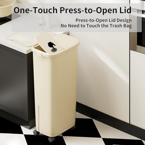 White dual compartment recycle bin 11 gallon — photo 4