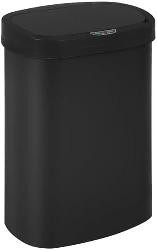 Classic black plastic 13 gallon can
