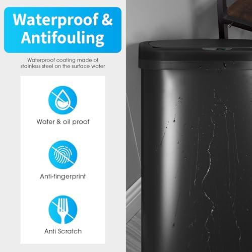 Classic black plastic 13 gallon can — photo 3