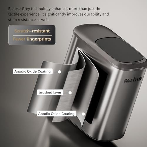 Eclipse grey stainless motion sensor trash can 10L — photo 3