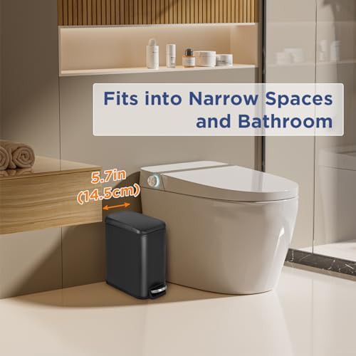 Small black steel 1.3 gallon bins pair — photo 3