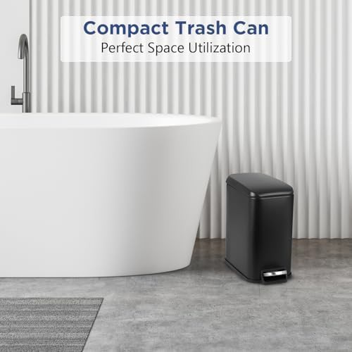 Small black steel 1.3 gallon bins pair — photo 4