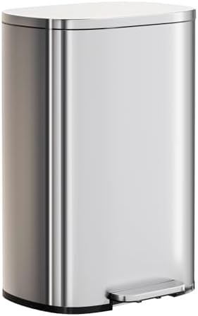 Steel 13 gallon kitchen trash can