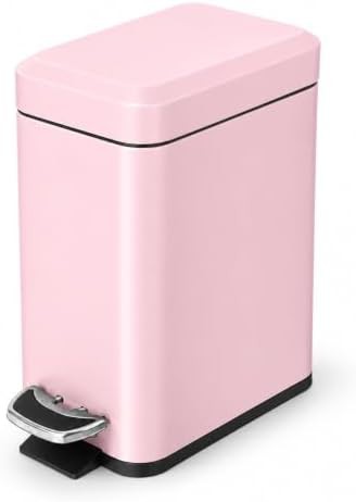 Compact step pedal waste bin with lid