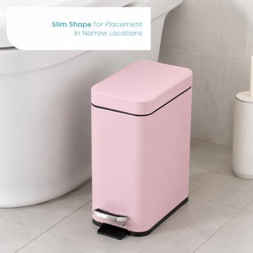 Compact step pedal waste bin with lid — photo 4