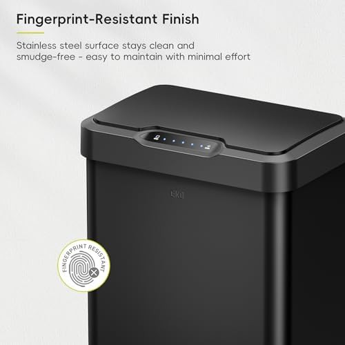 Mirage-T matte black motion sensor trash bin — photo 3