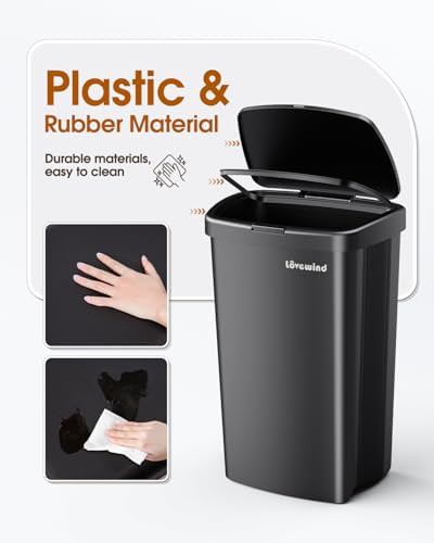 Lovewind foldable plastic black wastebasket — photo 4