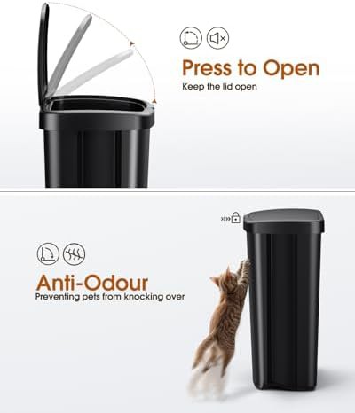 Lovewind foldable plastic black wastebasket — photo 5