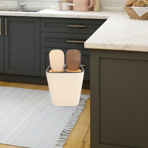 Khaki dual compartment press bin — photo 4