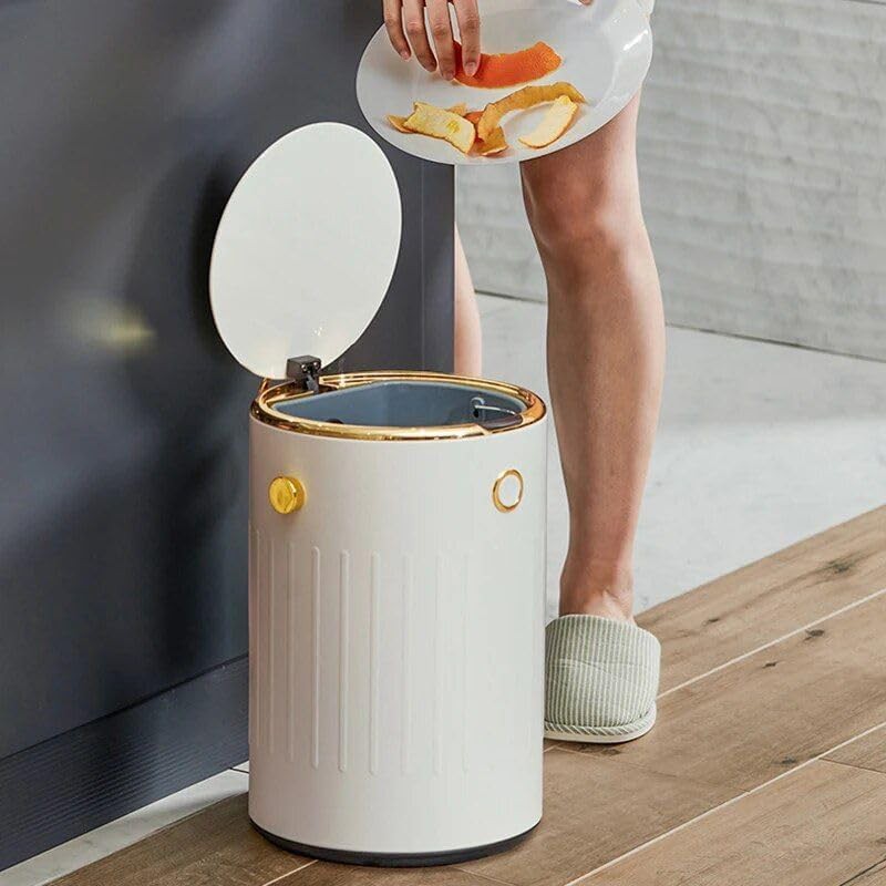 Metal Smart Trash Can with Soft Close Lid — photo 3