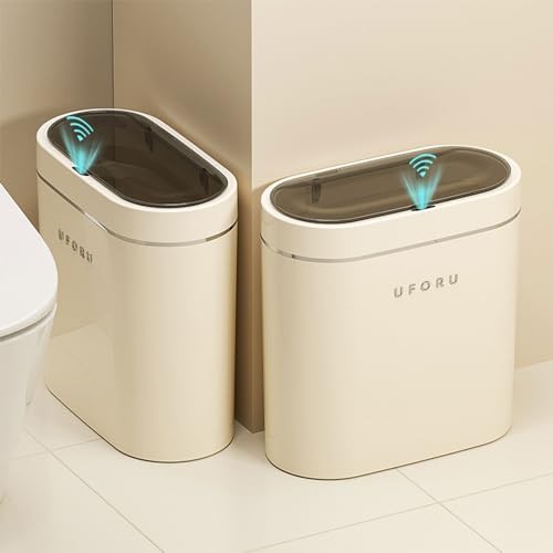 Slim Touchless Automatic Bathroom Trash Bin — photo 4
