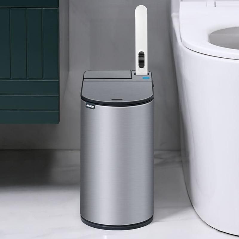 Brushed Stainless Slim Kitchen Sensor Can — photo 4