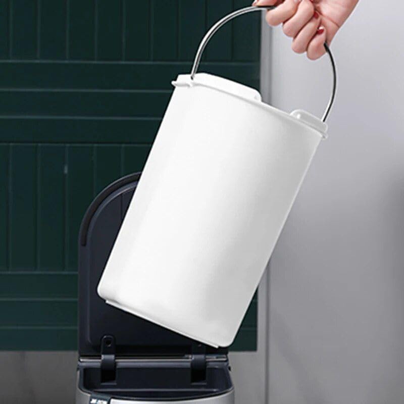 Brushed Stainless Slim Kitchen Sensor Can — photo 5
