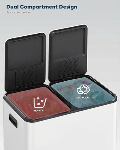 Dual trash can with odor control box — photo 4