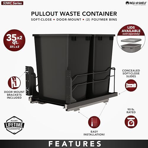 Premium Double Pullout Kitchen Waste Bin — photo 3