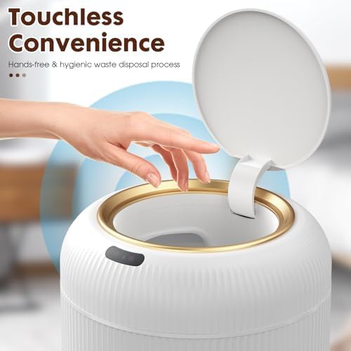 Small automatic motion sensor bathroom bin — photo 3