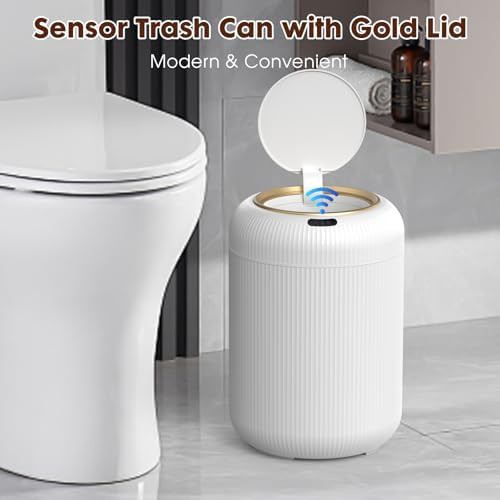 Small automatic motion sensor bathroom bin — photo 5