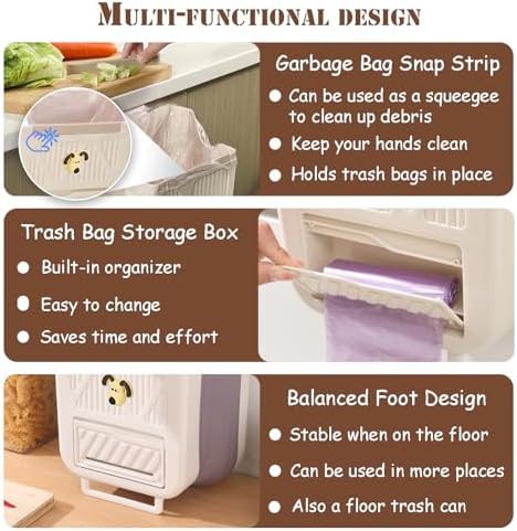 YJPPDD collapsible hanging kitchen cabinet trash can — photo 4