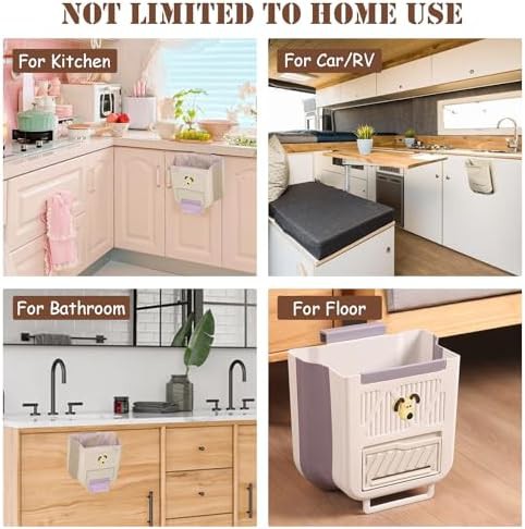 YJPPDD collapsible hanging kitchen cabinet trash can — photo 5