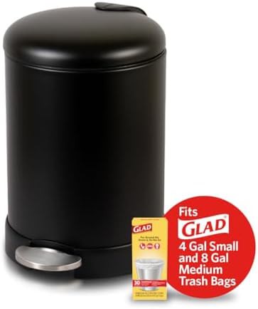 Matte black round step 1.2 gallon bin — photo 5