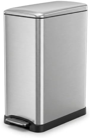 Silver stainless dual compartment kitchen can — photo 3