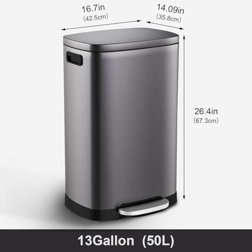 Brushed Stainless Pedal Bin with Bucket — photo 4