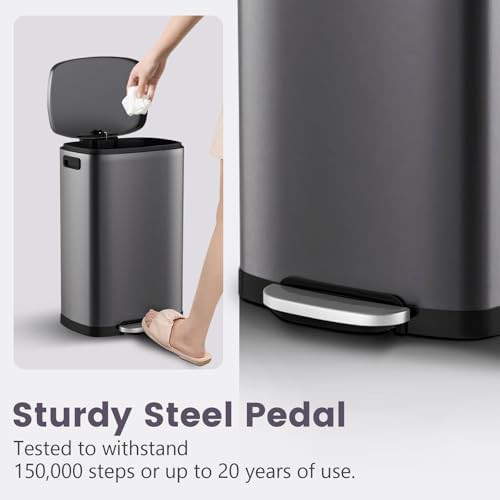 Brushed Stainless Pedal Bin with Bucket — photo 5