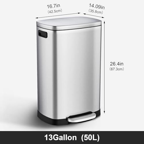 Stainless Steel Pedal Bin with Inner Bucket — photo 4