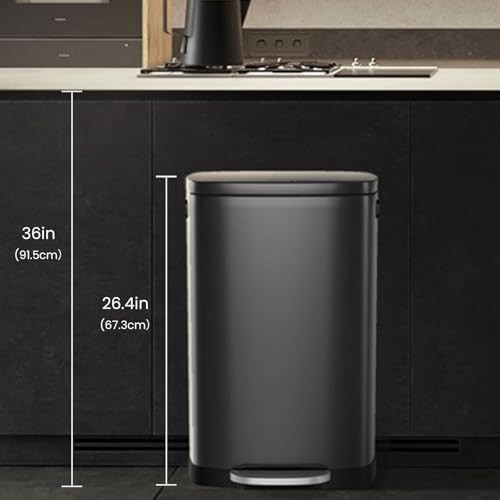 Matte Stainless Steel Pedal Trash Can — photo 5