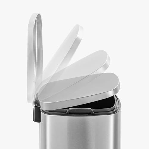 Slim stainless steel soft close pedal bin — photo 4