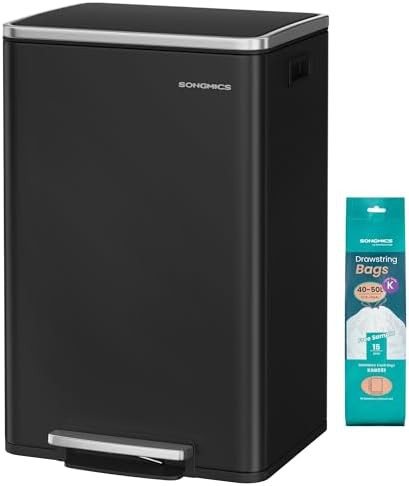 Soft close lid stainless steel 13 gallon bin