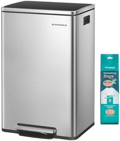 Pedal operated stainless steel 13 gallon bin