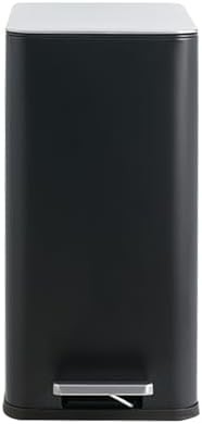 Black stainless steel soft close bin — photo 3