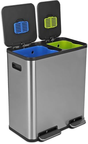 Asymmetric Dual Compartment 18.5 Gallon Step Bin