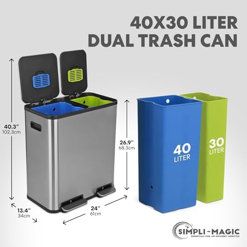 Asymmetric Dual Compartment 18.5 Gallon Step Bin — photo 3