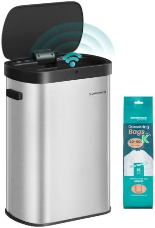 Motion sensor soft close steel 13 gallon bin